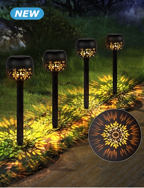 Solarlampe «Flower», 4 Stück