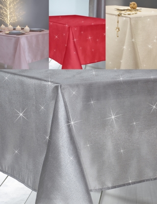 Tischdecke «Silk», perlgrau