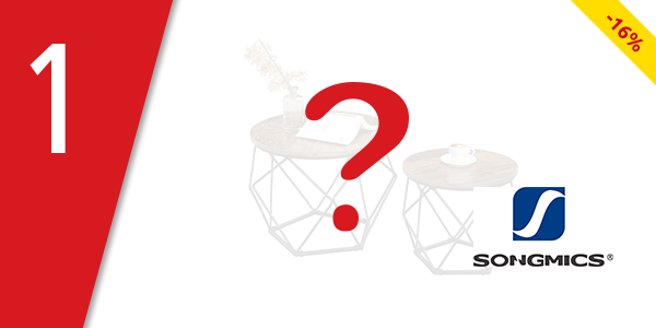 SONGMICS 2er-Set Beistelltische «Indus», schwarz