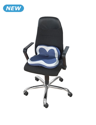 2-in-1 Kissen «Ergo», blau/grau