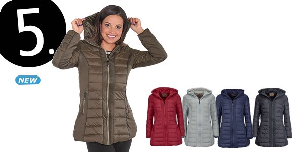 Jacke mit Wattierung, oliv