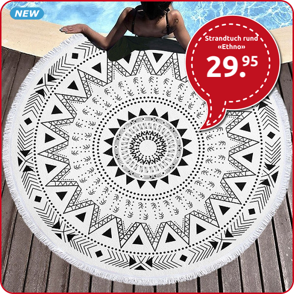 Strandtuch rund «Ethno», Ø 150 cm
