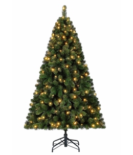 Dehner Künstlicher Weihnachtsbaum Tanne 'Aron' mit LED-Beleuchtung