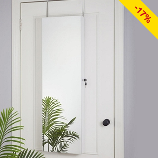 Schmuck- und Kosmetikschrank, mit Spiegel & LED, weiss