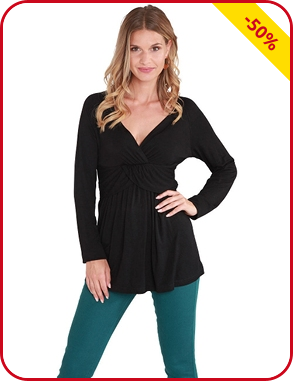 Jersey-Top in raffinierter Wickeloptik