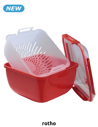 Rotho Dampfgarer für Mikrowelle oder Steamer, 2,5 l