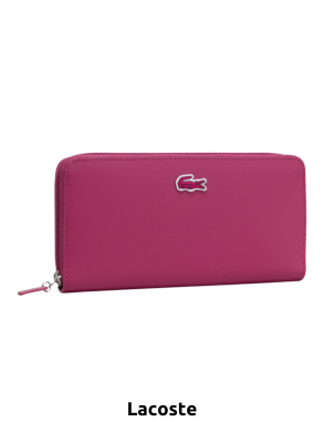 Lacoste Portemonnaie mit Reissverschluss, fuchsia