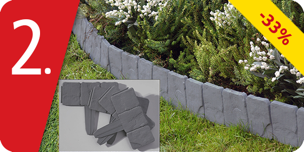 Beetumrandungen in Stein-Optik, 10 Stück