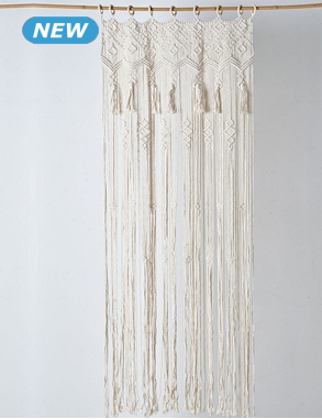 Vorhang «Makramee», naturfarben