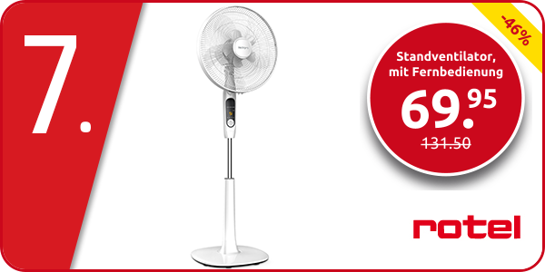 Rotel Standventilator, mit Fernbedienung