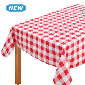 Tischdecke «Gingham», zuschneidbar, 180 x 140 cm, rot