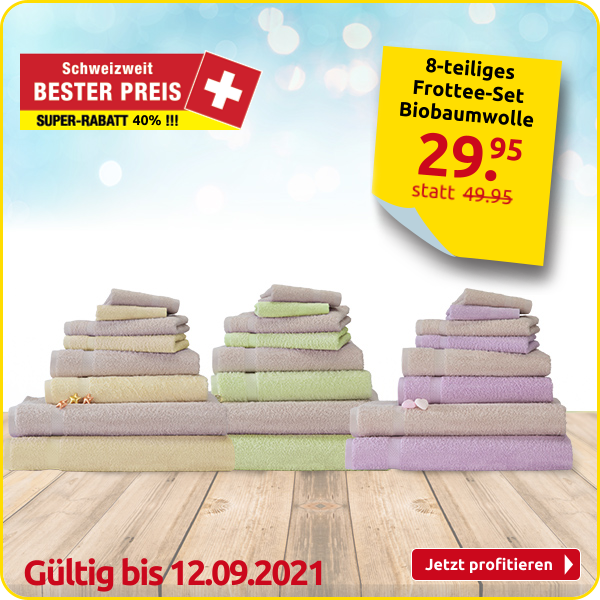 8-teiliges Frottee-Set, Biobaumwolle, lila/taupe