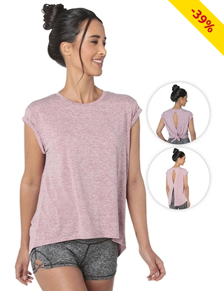 T-Shirt sehr stretchig, rosa meliert
