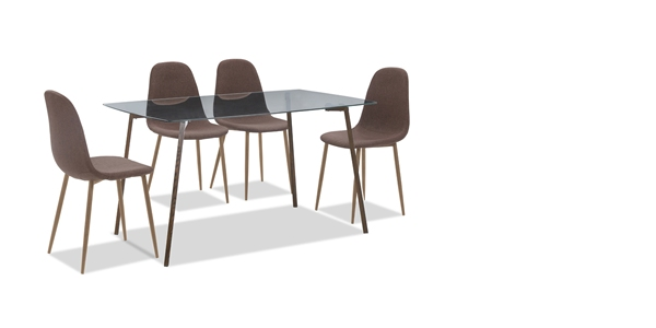 Set «Smoke», 1 Tisch + 4 Stühle