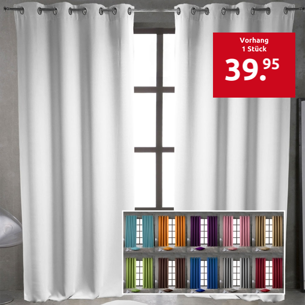 Vorhang 1 Stück, lichtundurchlässig, stein