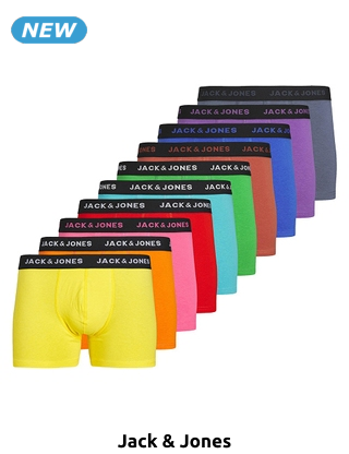 JACK&JONES Boxershorts, 10er-Pack, blau/rot/grün