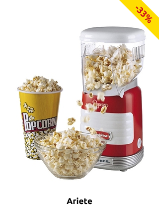 Ariete Popcorn-Maschine, retro Design, rot/weiss