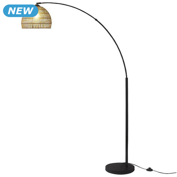 Stehlampe «Arc», beige/schwarz