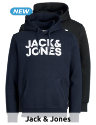JACK&JONES Herren-Hoodies «Essentials», 2er-Pack, schwarz/navy
