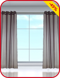 Voile-Vorhang «Vera», taupe, 1 Stück