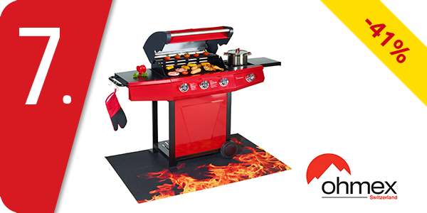 Gas-Grill BBQ 3005 von Ohmex mit 2 Grillflächen