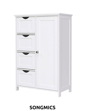 SONGMICS Schubladenblock «Nino», B55xH81 cm x T30 cm, weiss