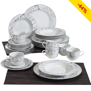 Tafelservice «Marble» für 6 Personen