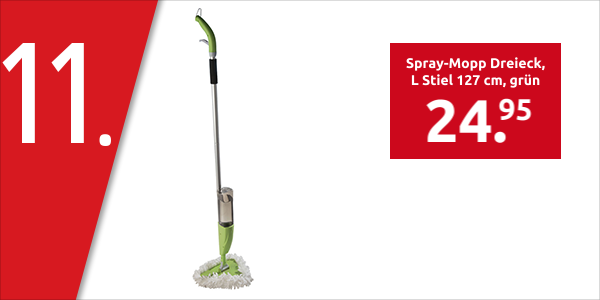 Spray-Mopp Dreieck, L Stiel 127 cm, grün