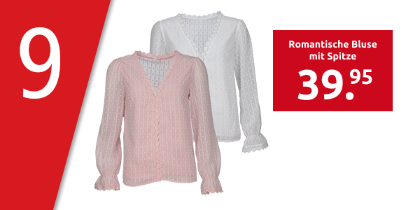 Romantische Bluse mit Spitze