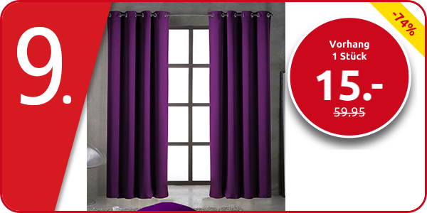 Vorhang 1 Stück, lichtundurchlässig, prune