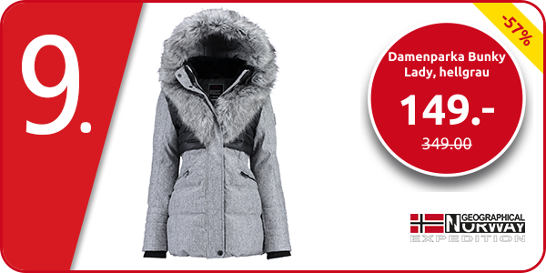 Geographical Norway Damenparka Bunky Lady, hellgrau