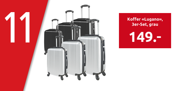 Koffer «Lugano», 3er-Set, grau