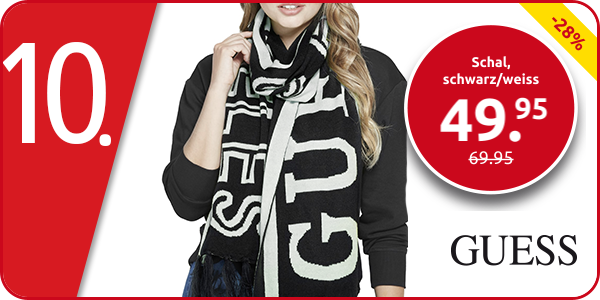 GUESS Schal, schwarz/weiss
