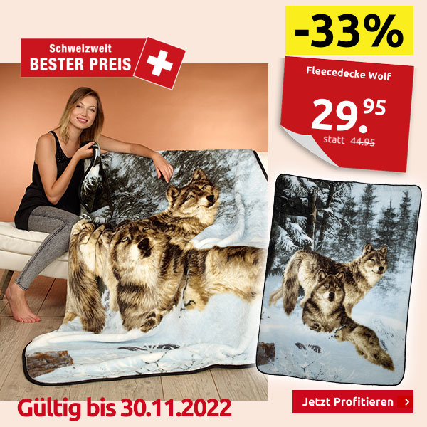 Fleecedecke Wolf