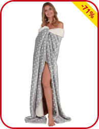 Fleecedecke «Stars», grau