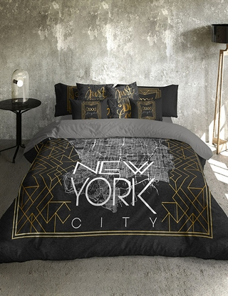 Bettwäsche «New York» aus reiner Baumwolle