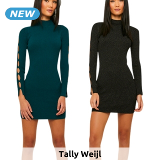 TALLY WEiJL Kurzes Kleid, dunkelgrün