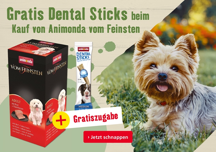 Gratis Dental Sticks beim Kauf von Animonda vom Feinsten