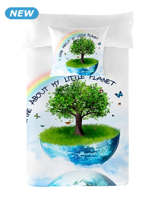 Garnitur «My little Planet», 160 x 210 cm + 65 x 100 cm