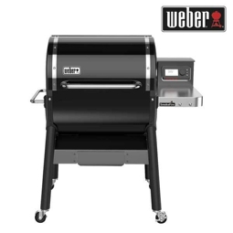 Holzpelletgriller Weber Smoke Fire EX 4 GBS 109 x 84 x 157 cm inkl. Weber Connect-Technologie, Gourmet BBQ System (GBS) Grillrost und SmokeBoost-Funktion schwarz