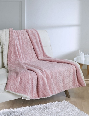 Fleecedecke «Popcorn, rosa