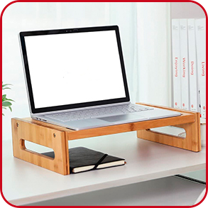 SONGMICS Bildschirmständer aus Bambus