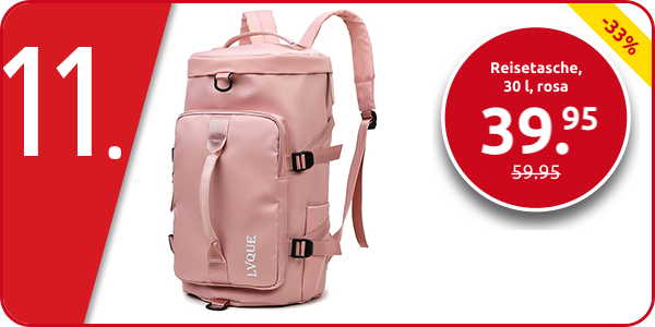 Reisetasche, 30 l, rosa