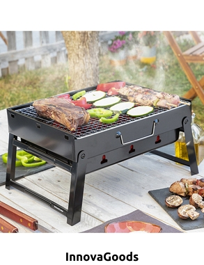 InnovaGoods Kohlegrill, tragbar & klappbar, 36x7x28,5 cm