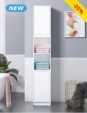 Hochschrank «Noémie», B 30 x H 168 x T 30 cm, weiss