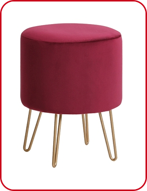 Hocker «Angel», weinrot