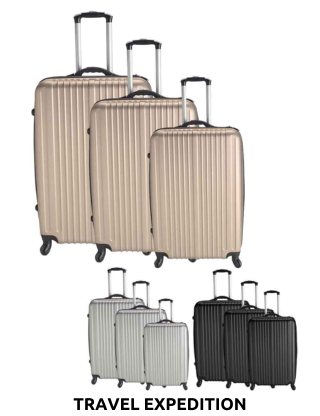 TRAVEL EXPEDITION Kofferset «Locarno», 3-teilig, champagne