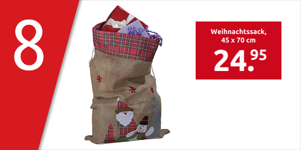 Weihnachtssack, 45 x 70 cm