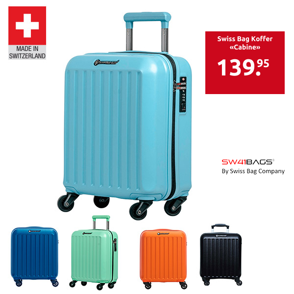 Swiss Bag Koffer «Cabine», H 45 cm, 32 l, light, hellblau