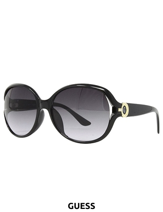 GUESS Grosse Sonnenbrille, schwarz
